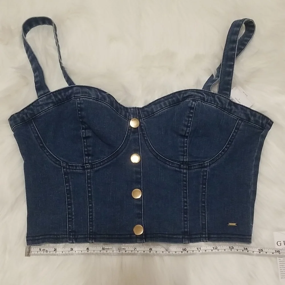 Nwt Guess denim bustier - Picture 8 of 9